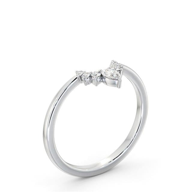 Elin 0.15ct Seven Lab Diamond Pear and Round Wedding Band