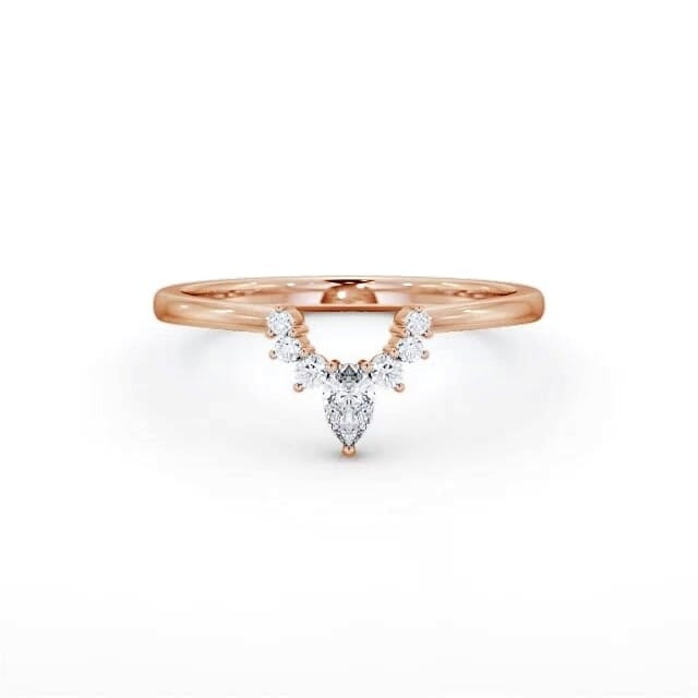 Elin 0.15ct Seven Lab Diamond Pear and Round Wedding Band