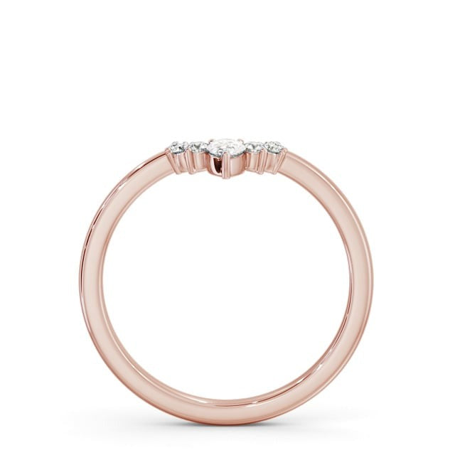 Elin 0.15ct Seven Lab Diamond Pear and Round Wedding Band