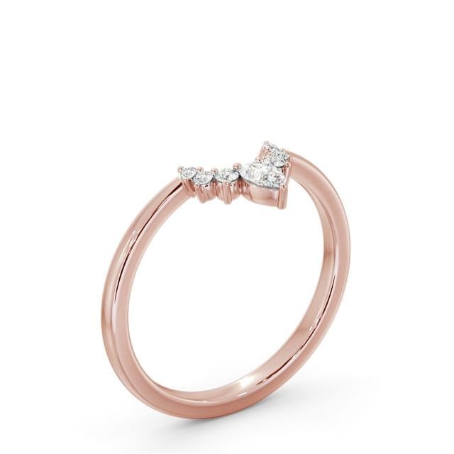 Elin 0.15ct Seven Lab Diamond Pear and Round Wedding Band