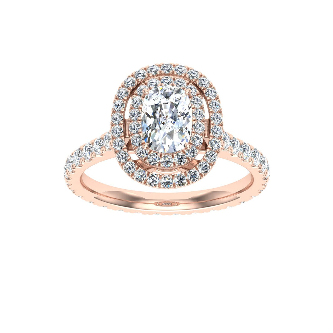 Elixir Cushion Halo Moissanite Engagement Ring