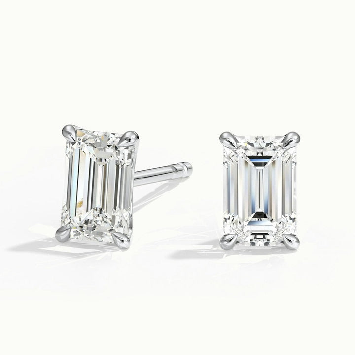 Emerald Cut Lab Diamond Earrings