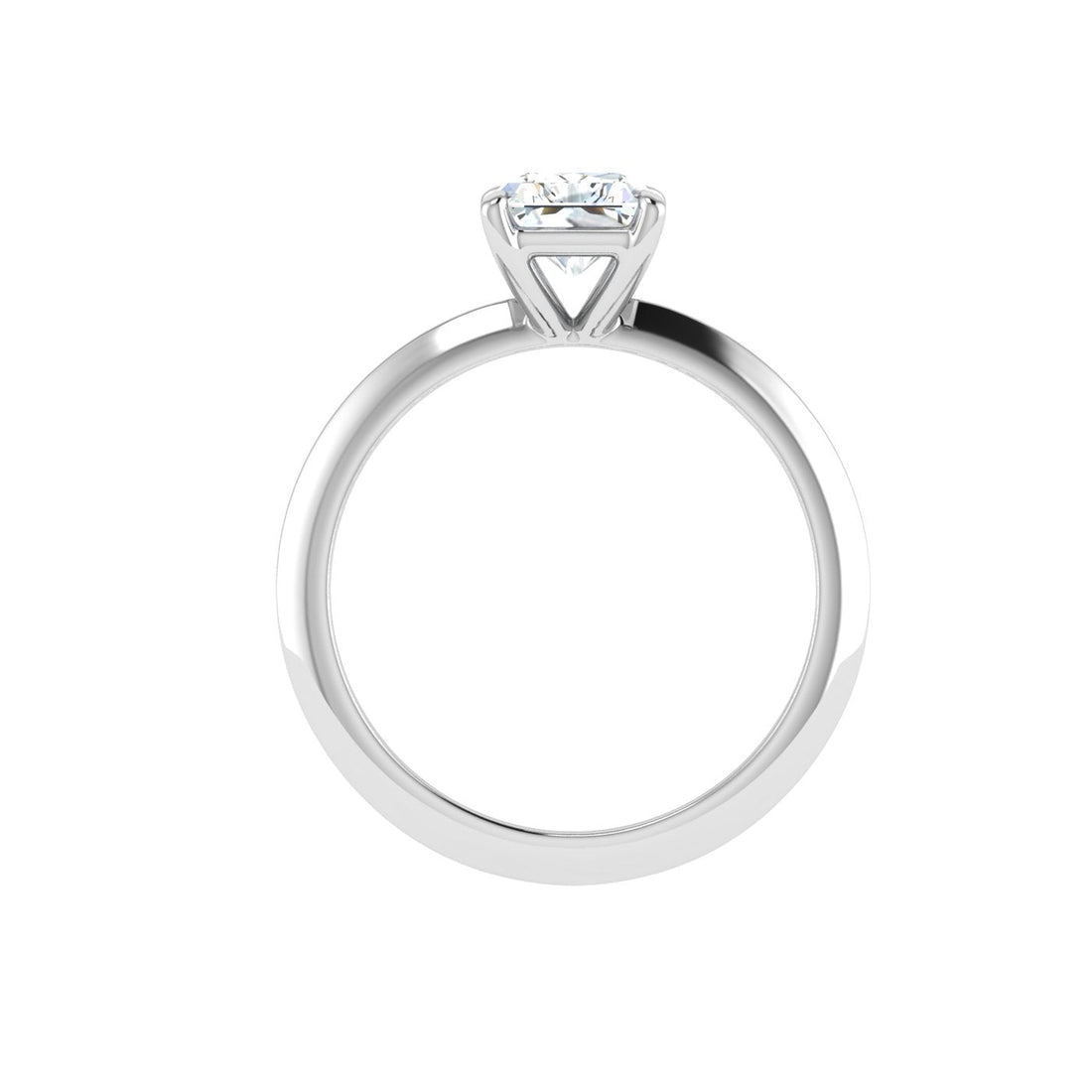 Enchanting Radiant Cut Solitaire Moissanite Engagement Ring White Gold