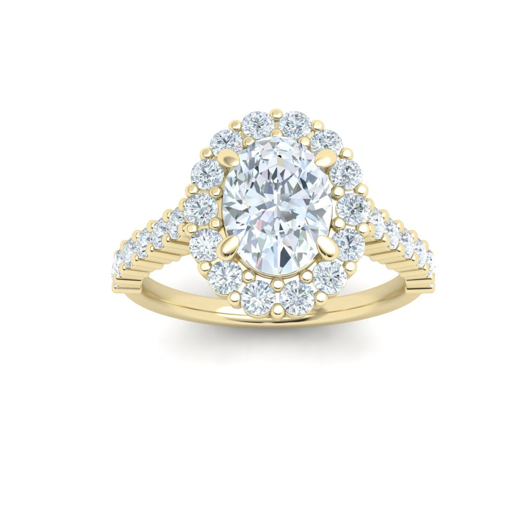 Enigmatic Oval Cut Vintage Moissanite Engagement Ring Yellow Gold