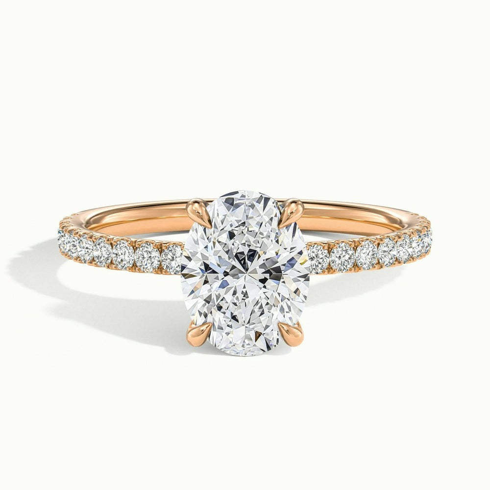 Eternal Flame Oval Moissanite Engagement Ring