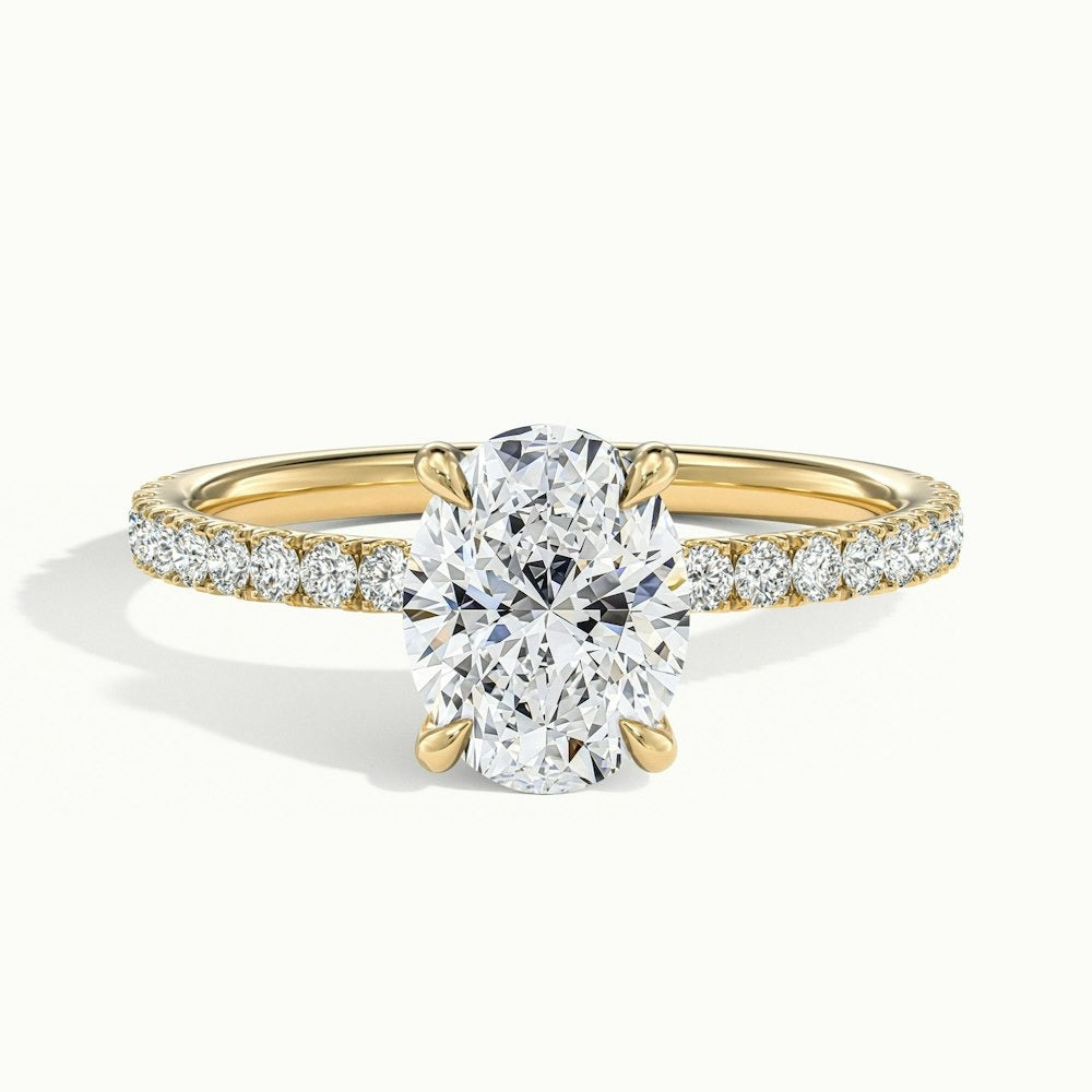 Eternal Flame Oval Moissanite Engagement Ring