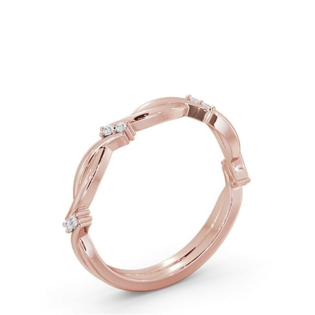 Eva Ladies Round Lab Diamond 0.06ct Unique Wedding Ring