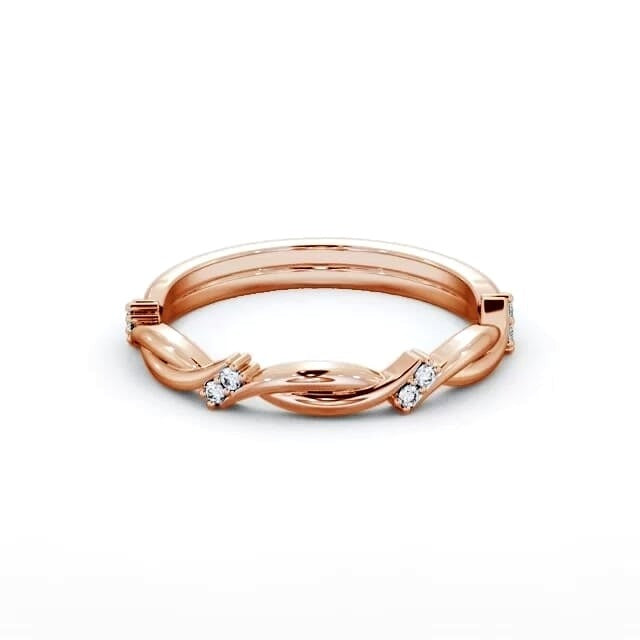 Eva Ladies Round Lab Diamond 0.06ct Unique Wedding Ring