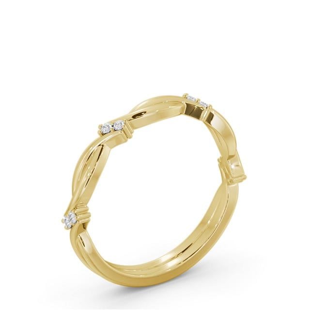 Eva Ladies Round Lab Diamond 0.06ct Unique Wedding Ring