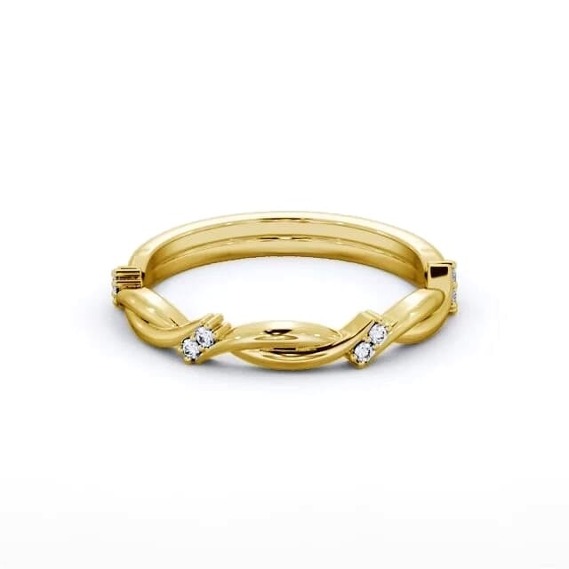 Eva Ladies Round Lab Diamond 0.06ct Unique Wedding Ring