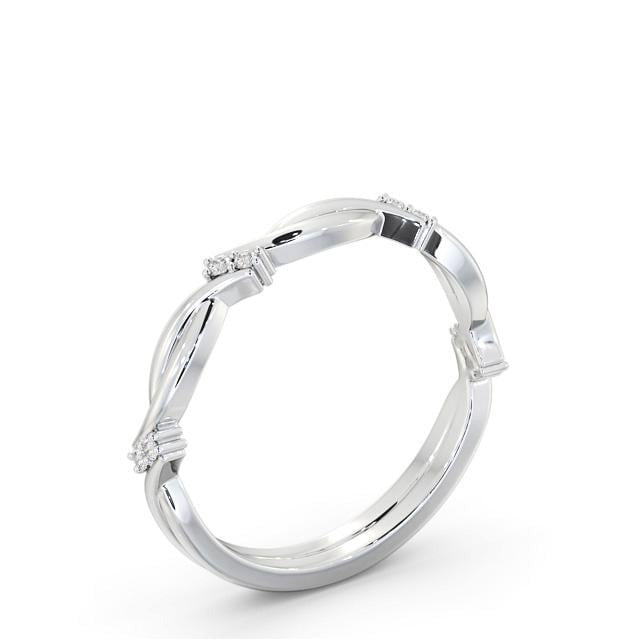 Eva Ladies Round Lab Diamond 0.06ct Unique Wedding Ring