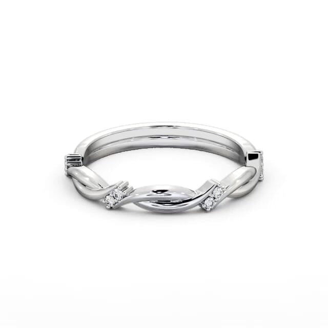 Eva Ladies Round Lab Diamond 0.06ct Unique Wedding Ring