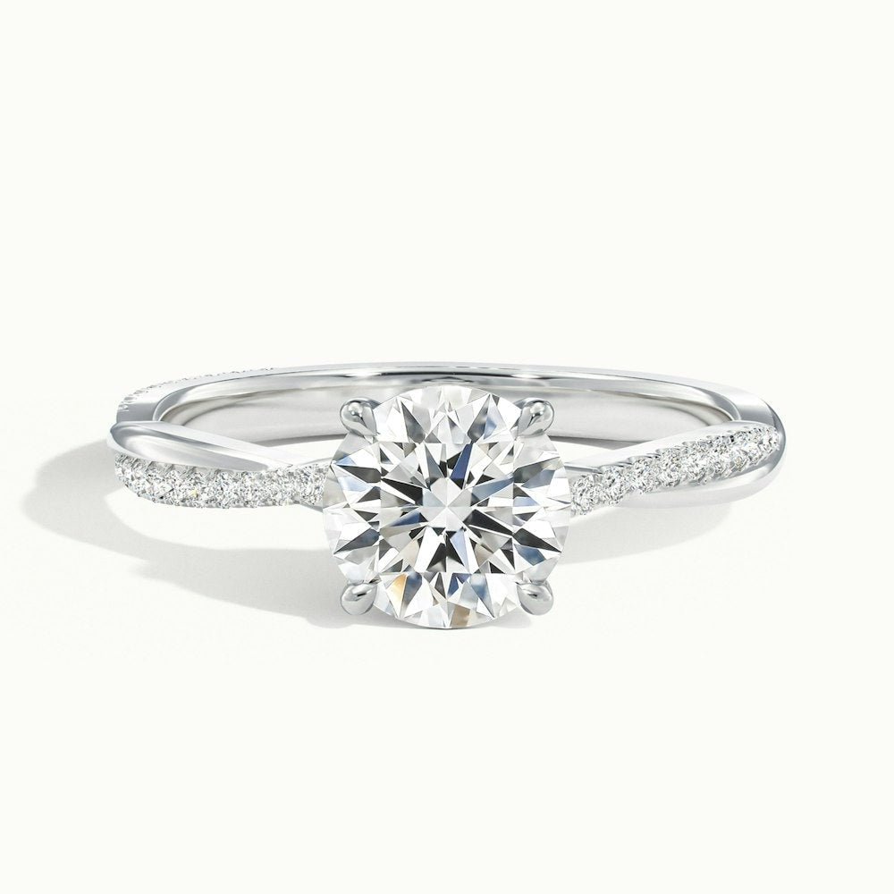 Executioner Round Scallop Moissanite Engagement Ring