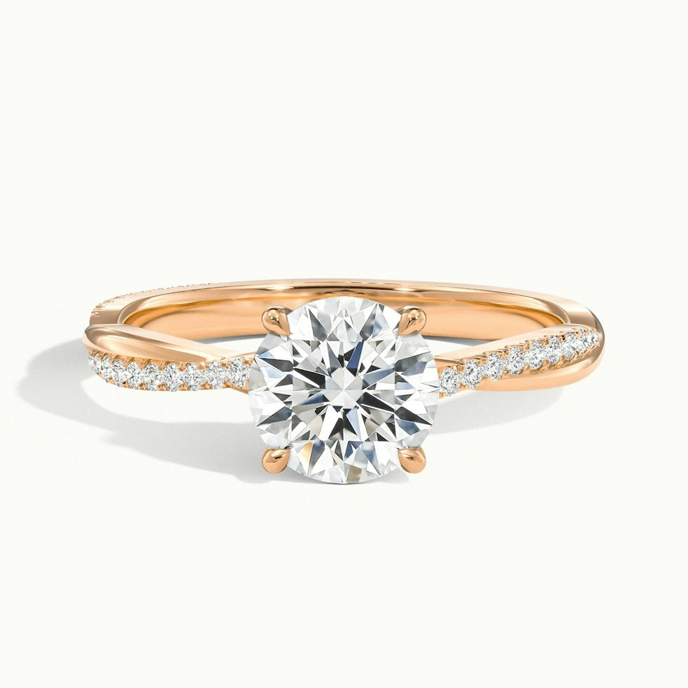 Executioner Round Scallop Moissanite Engagement Ring
