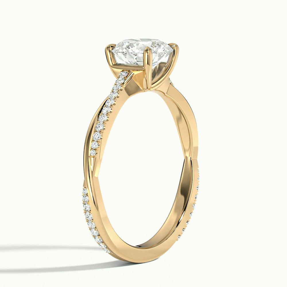 Executioner Round Scallop Moissanite Engagement Ring