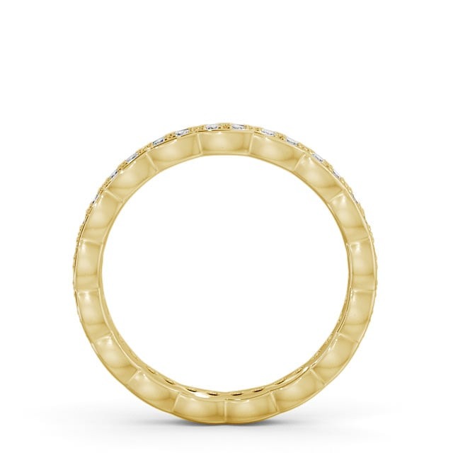 Faye Full Eternity Round Lab Diamond Rippled Edge Ring