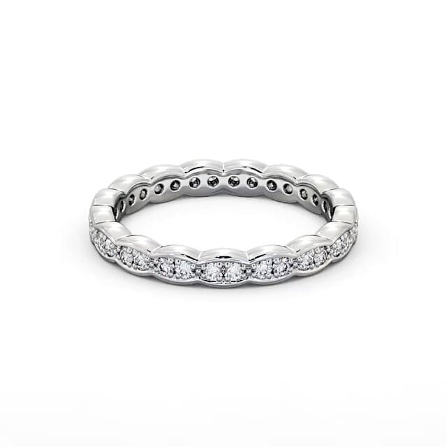 Faye Full Eternity Round Lab Diamond Rippled Edge Ring