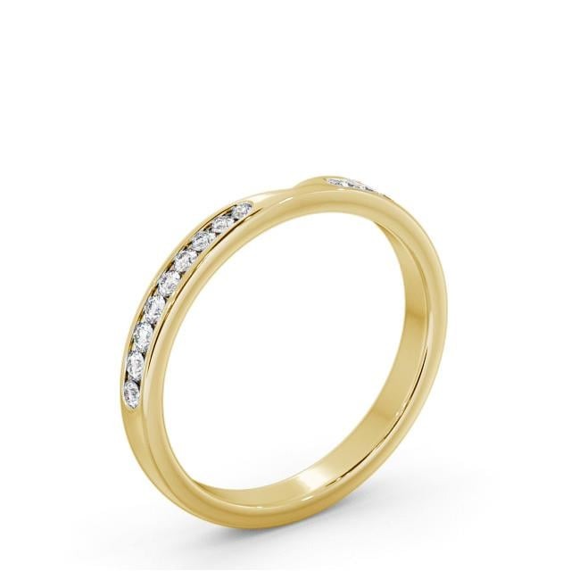 Faye Half Eternity Round Channel Lab Diamond Set Pinched Design Ring