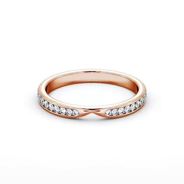 Faye Half Eternity Round Channel Lab Diamond Set Pinched Design Ring
