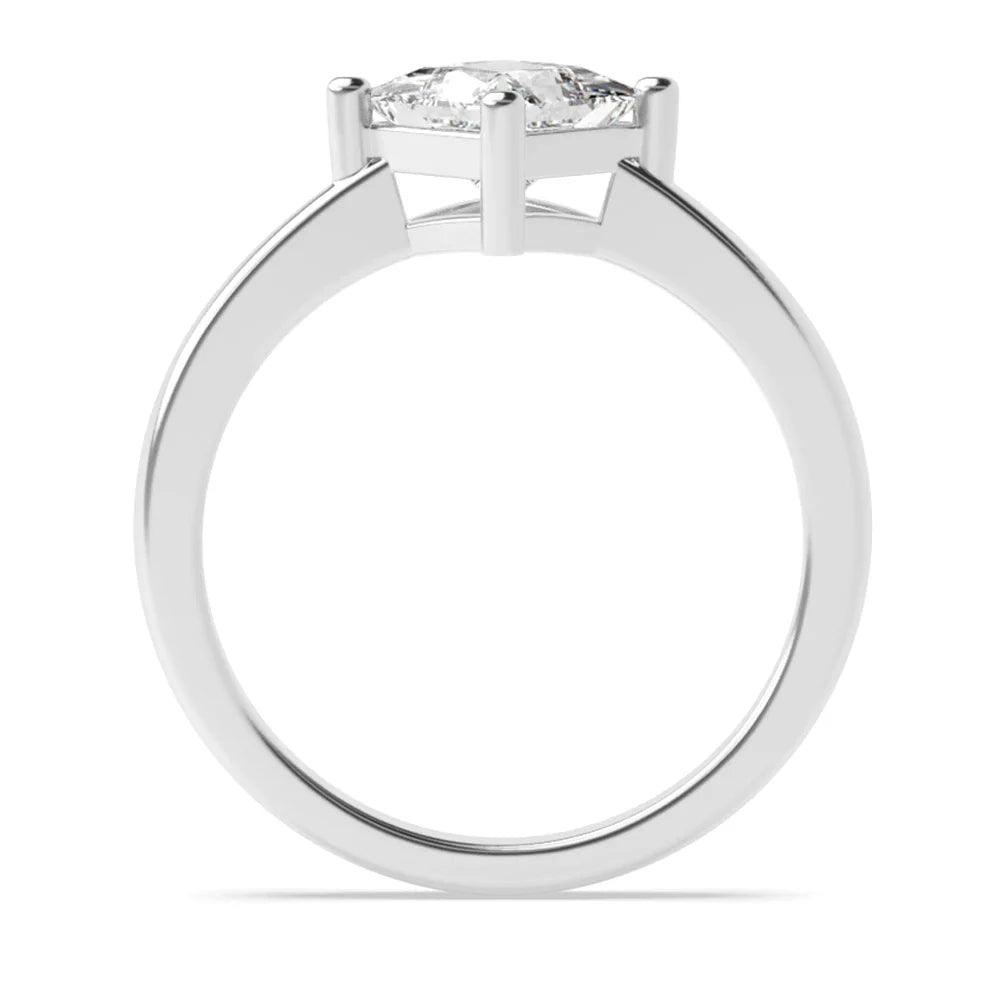 Fiona 4 Prong Princess Lab Grown Diamond N-W-E-S Classic Solitaire Engagement Ring