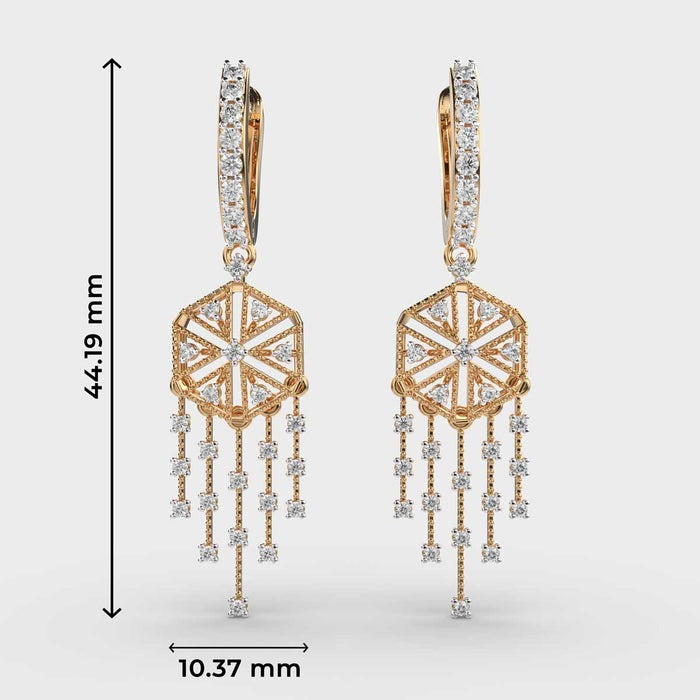 Firework Danglers Lab Diamond Earrings