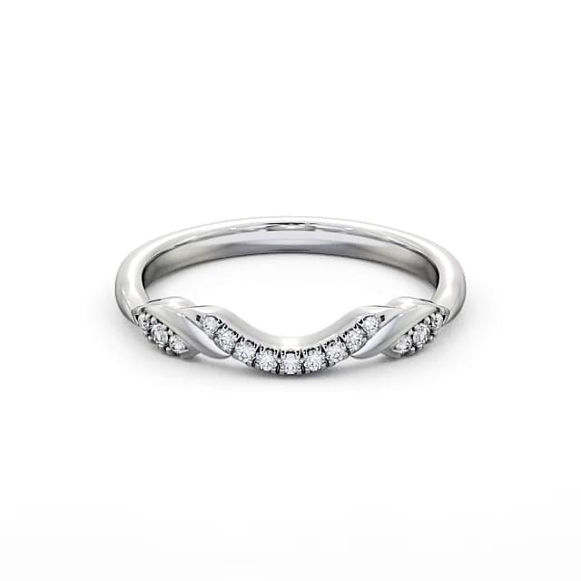 Fleur 0.10ct Round Lab Diamond Curved Wedding Ring