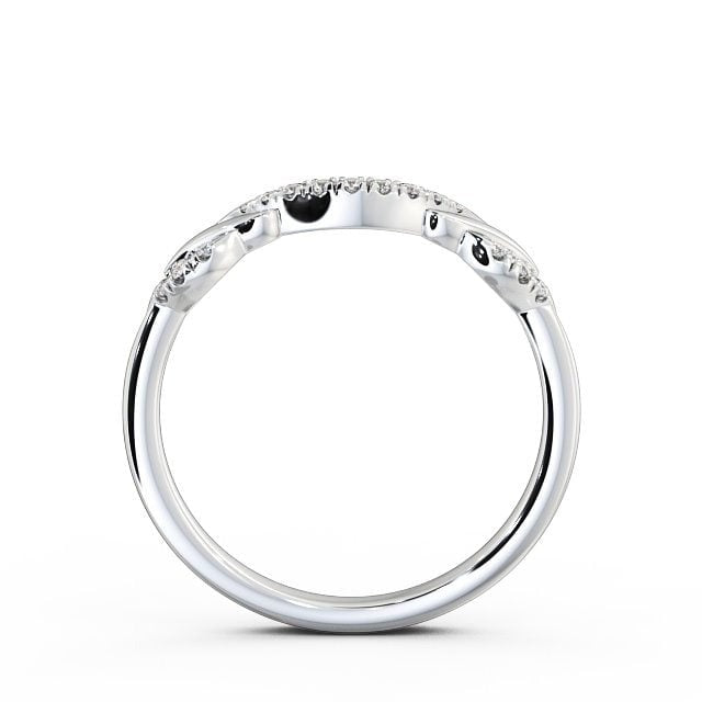 Fleur 0.10ct Round Lab Diamond Curved Wedding Ring