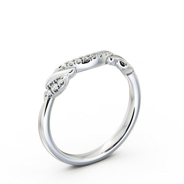 Fleur 0.10ct Round Lab Diamond Curved Wedding Ring