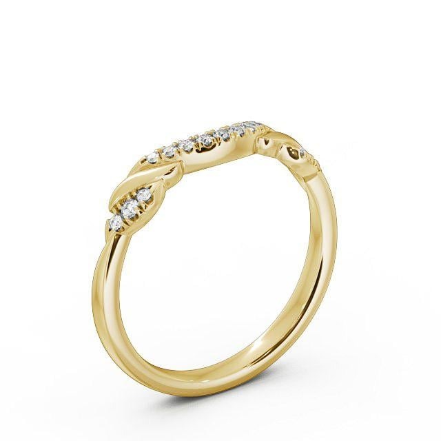 Fleur 0.10ct Round Lab Diamond Curved Wedding Ring