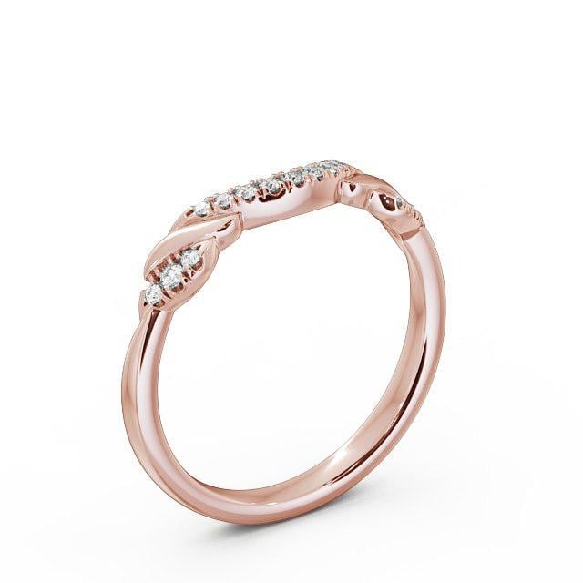 Fleur 0.10ct Round Lab Diamond Curved Wedding Ring