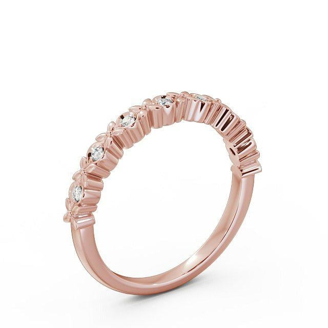 Fleur Half Eternity Round Lab Diamond Criss Cross Ring