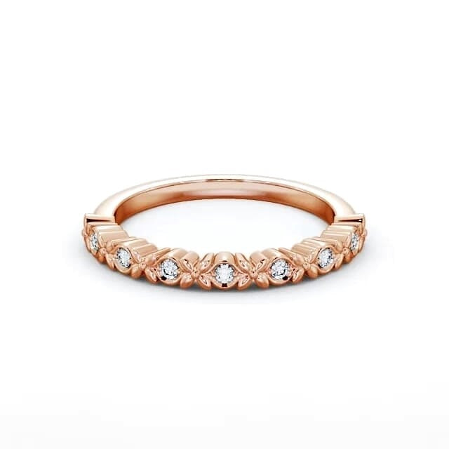 Fleur Half Eternity Round Lab Diamond Criss Cross Ring