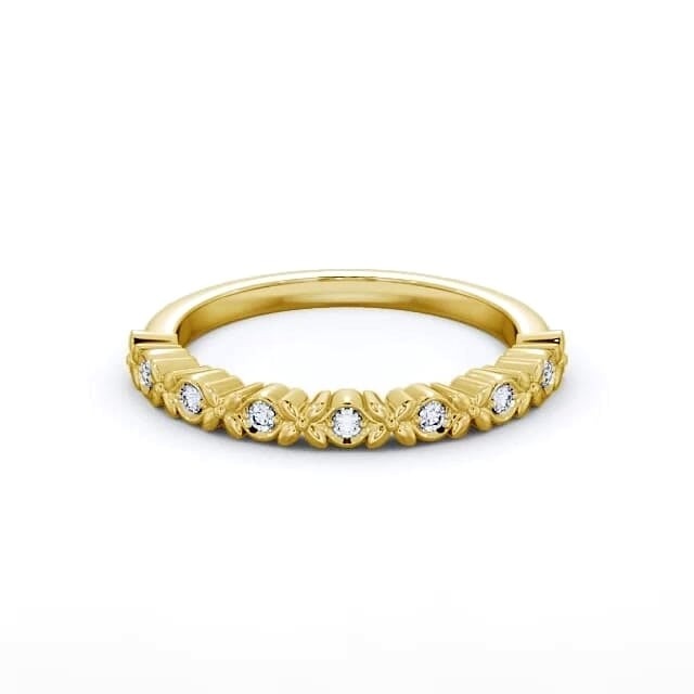 Fleur Half Eternity Round Lab Diamond Criss Cross Ring