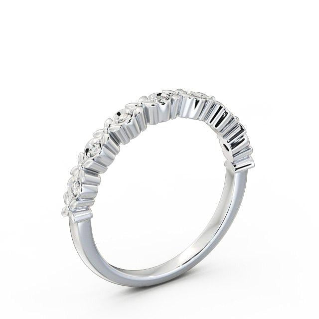 Fleur Half Eternity Round Lab Diamond Criss Cross Ring
