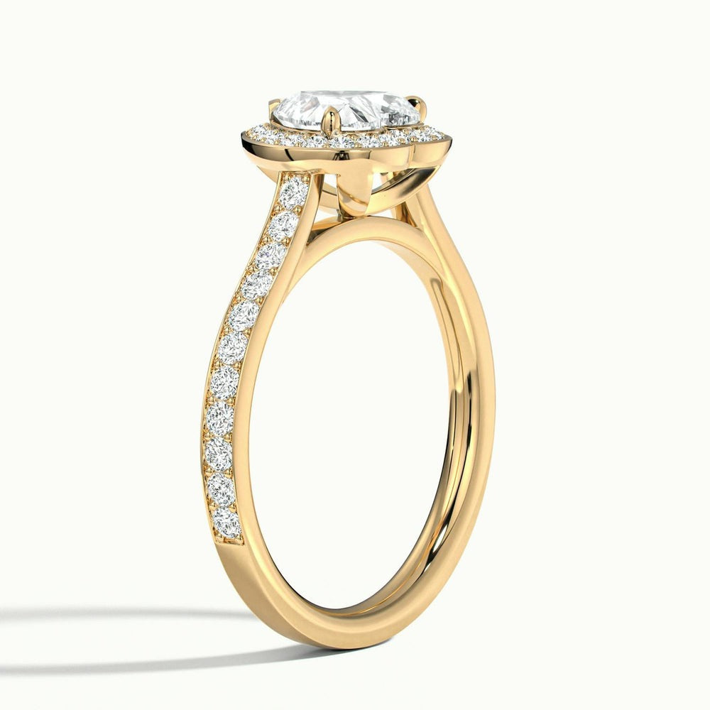 Gilded Heart Temple Pavé Moissanite Engagement Ring