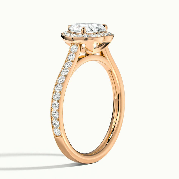 Gilded Heart Temple Pavé Moissanite Engagement Ring