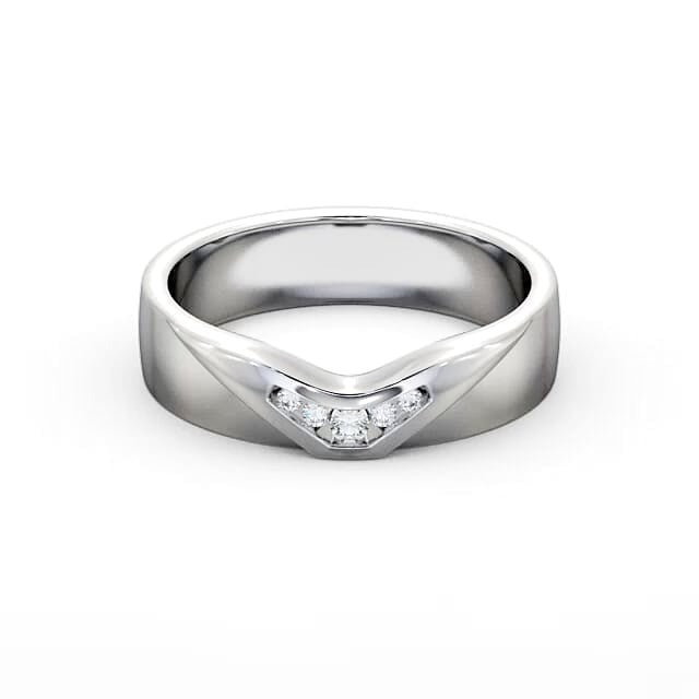 Giselle Ladies 0.05ct Round Lab Diamond V Cut Wedding Ring