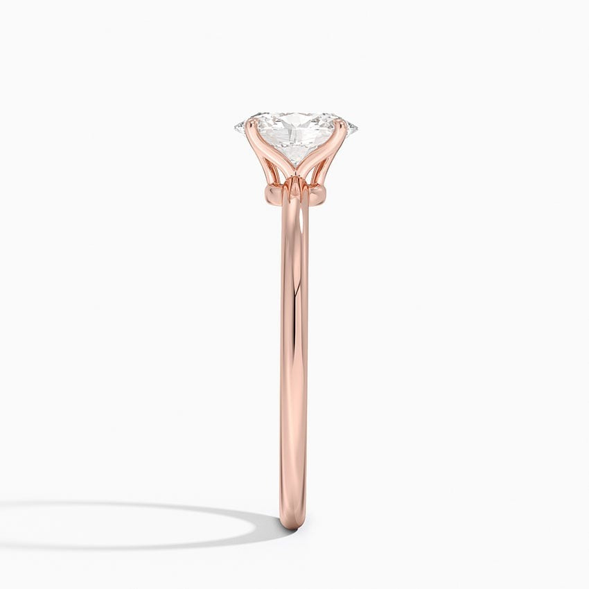 Gossamer 4-Prong Oval Moissanite Engagement Ring Rose Gold