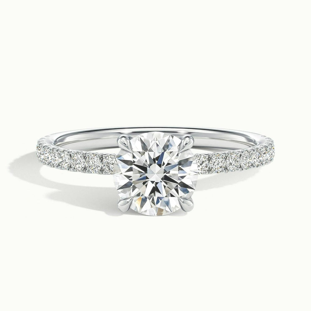 Guardian Spirit Round Moissanite Engagement Ring