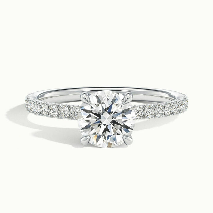 Guardian Spirit Round Moissanite Engagement Ring