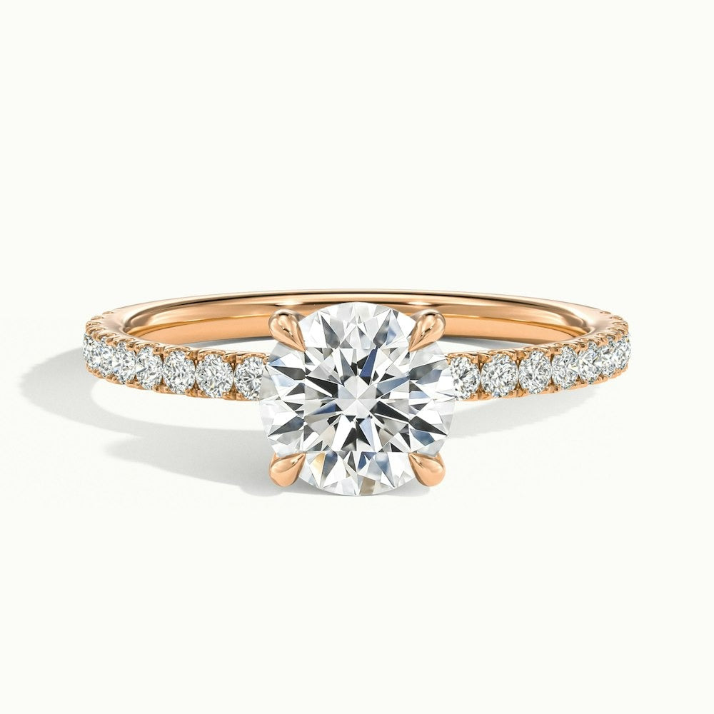 Guardian Spirit Round Moissanite Engagement Ring