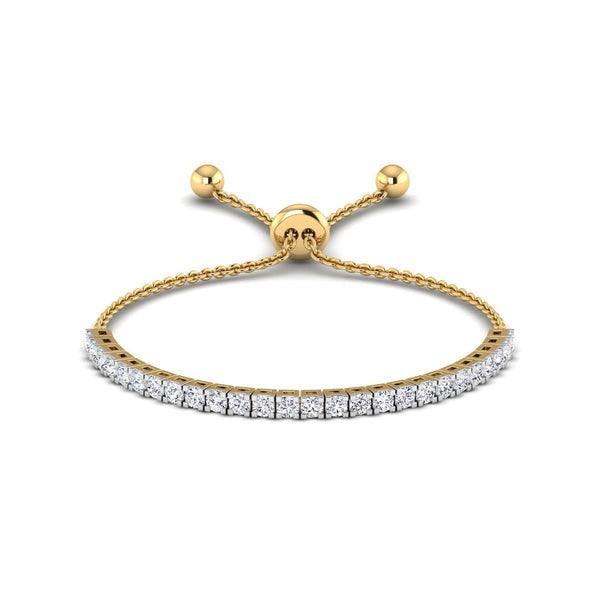 Half Chain Tennis Lab Grown Diamond Bracelet