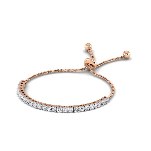 Half Chain Tennis Lab Grown Diamond Bracelet