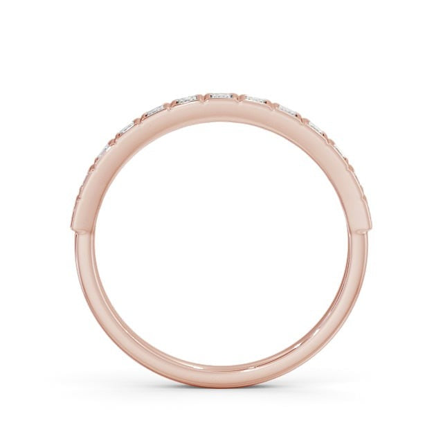 Hana Half Eternity Princess Lab Diamond Unique Bezel Set Ring