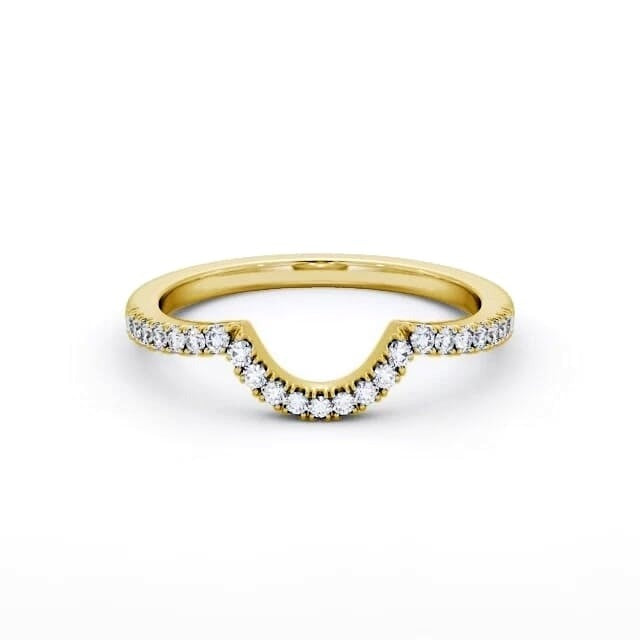 Hazel Half Eternity Round Lab Diamond Half Moon Design Ring