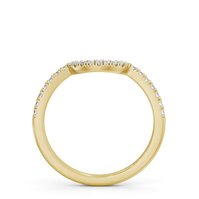 Hazel Half Eternity Round Lab Diamond Half Moon Design Ring 
