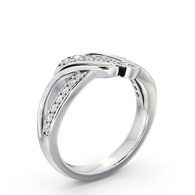 Hazel Half Eternity Round Moissanite 0.21ct Crossover Ring