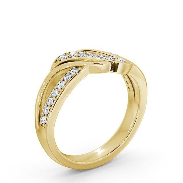 Hazel Half Eternity Round Moissanite 0.21ct Crossover Ring