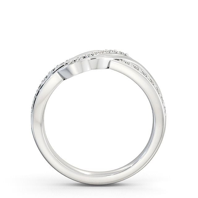 Hazel Half Eternity Round Moissanite 0.21ct Crossover Ring