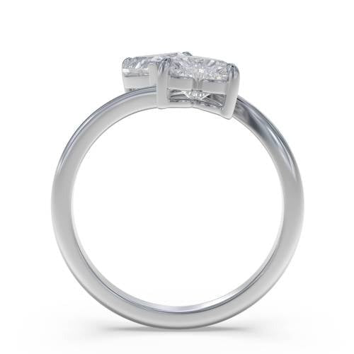 Heart Two Stone Lab Grown Diamond Ring